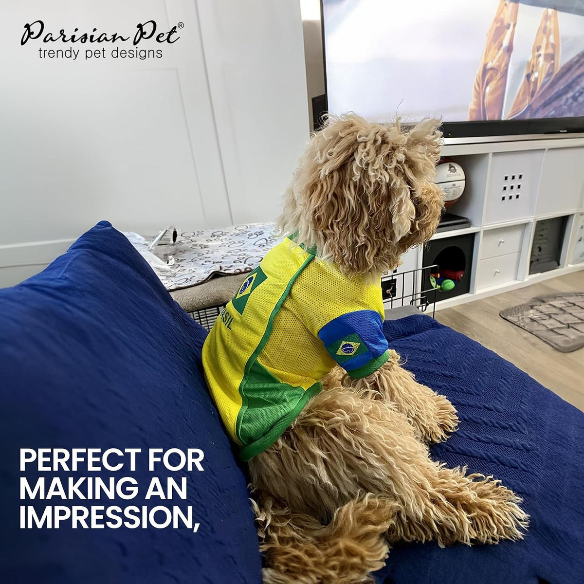 Parisian Pet Breathable Mesh Soccer Jersey for Dogs, XS–5XL