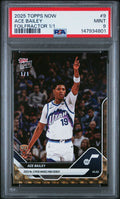 Graded 2025 Topps Now Ace Bailey #9 FoilFractor 1/1 Rookie RC Basketball Card PSA 9 Mint
