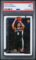 Graded 2025 Topps Dylan Harper #202 Rookie RC Basketball Card PSA 9 Mint
