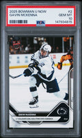 Graded 2025 Topps Bowman U Now Gavin McKenna #2 Rookie RC Hockey Card PSA 10 Gem Mint