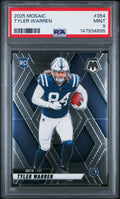 Graded 2025 Panini Mosaic Tyler Warren #354 Rookie RC Football Card PSA 9 Mint