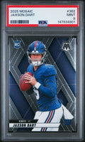 Graded 2025 Panini Mosaic Jaxson Dart #362 Rookie RC Football Card PSA 9 Mint