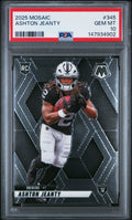 Graded 2025 Panini Mosaic Ashton Jeanty #345 Rookie RC Football Card PSA 10 Gem Mint