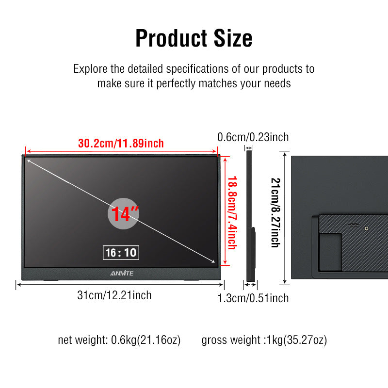 External Auxiliary Display For Smartphones And Computers With A Stand