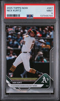 Graded 2025 Topps Now Nick Kurtz #687 Rookie RC Baseball Card PSA 9 Mint