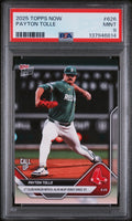 Graded 2025 Topps Now Payton Tolle #626 Rookie RC Baseball Card PSA 9 Mint