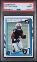 Graded 2025 Panini Donruss Ashton Jeanty #305 Rookie RC Football Card PSA 8 Near Mint