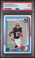 Graded 2025 Panini Donruss Quinshon Judkins #330 Rookie RC Football Card PSA 9 Mint
