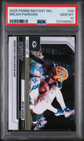 Graded 2025 Panini Instant Micah Parsons #66 Football Card PSA 10 Gem Mint