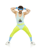 Aerobics Workout Gym Instructor Leotard Mr Energizer Costume Size L/XL