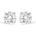 14K White Gold 1.00 Cttw Round Brilliant-Cut Near Colorless Diamond Classic 4-Prong Stud Earrings (H-I Color, I1-I2 Clarity)