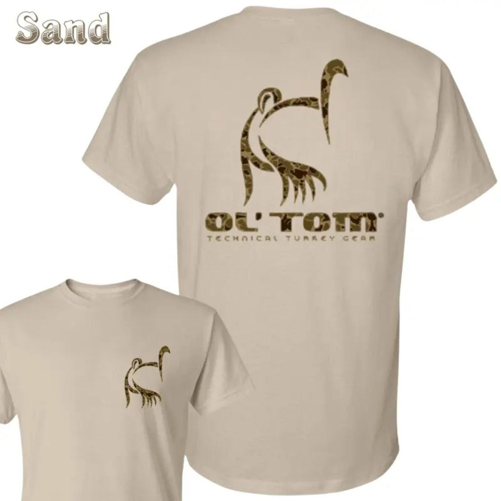 Minimalist Turkey Hunting T-Shirt – Camo Chest Logo Graphic Tee, Unisex Cotton Hunter Lifestyle Shirt