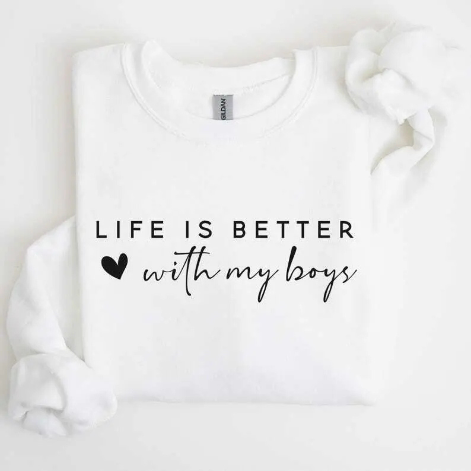 Life is Better With My Boys Sweatshirt – Aesthetic Boy Mom Pullover