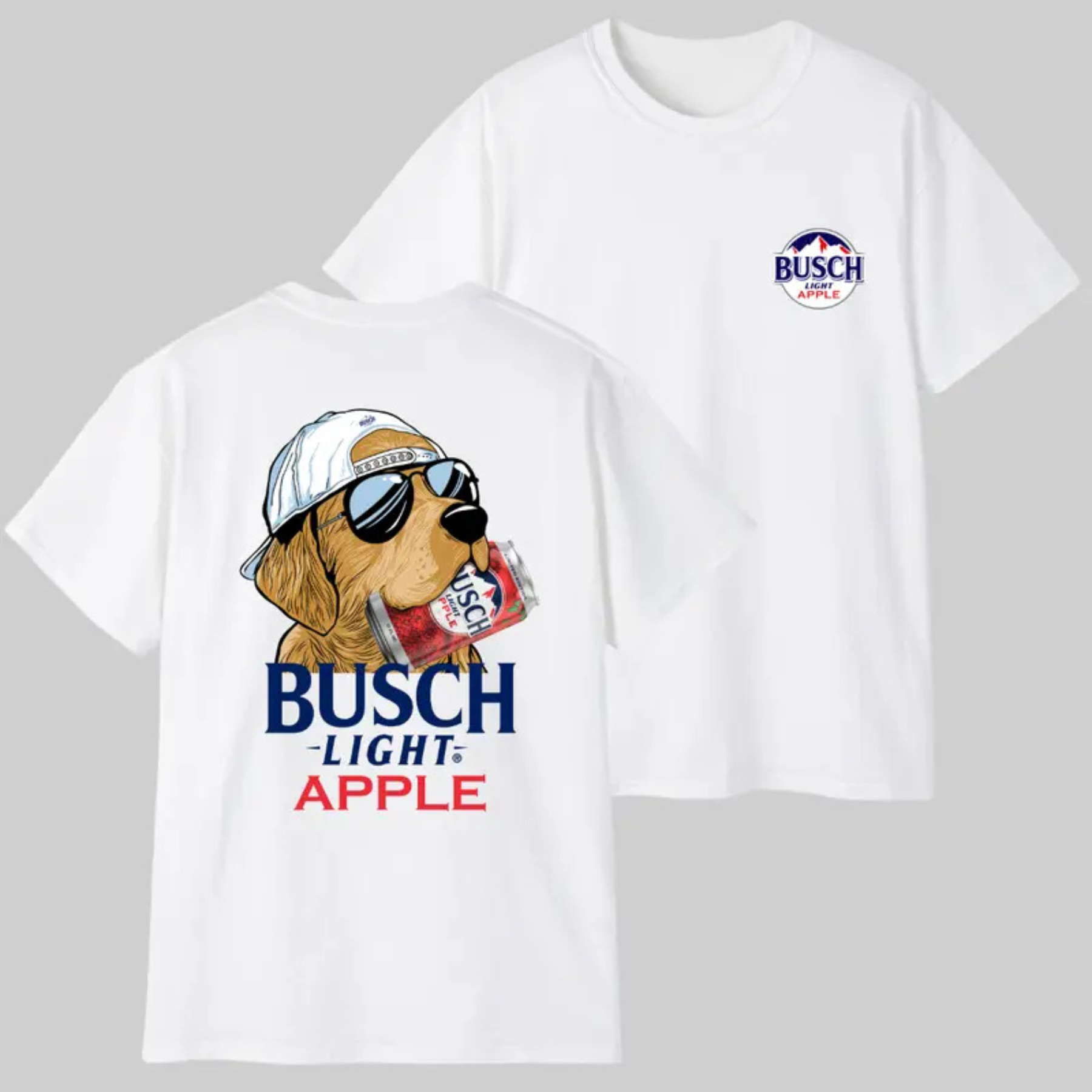 Funny Dog with Beer Can Shirt – 90s Aesthetic Golden Retriever Tee