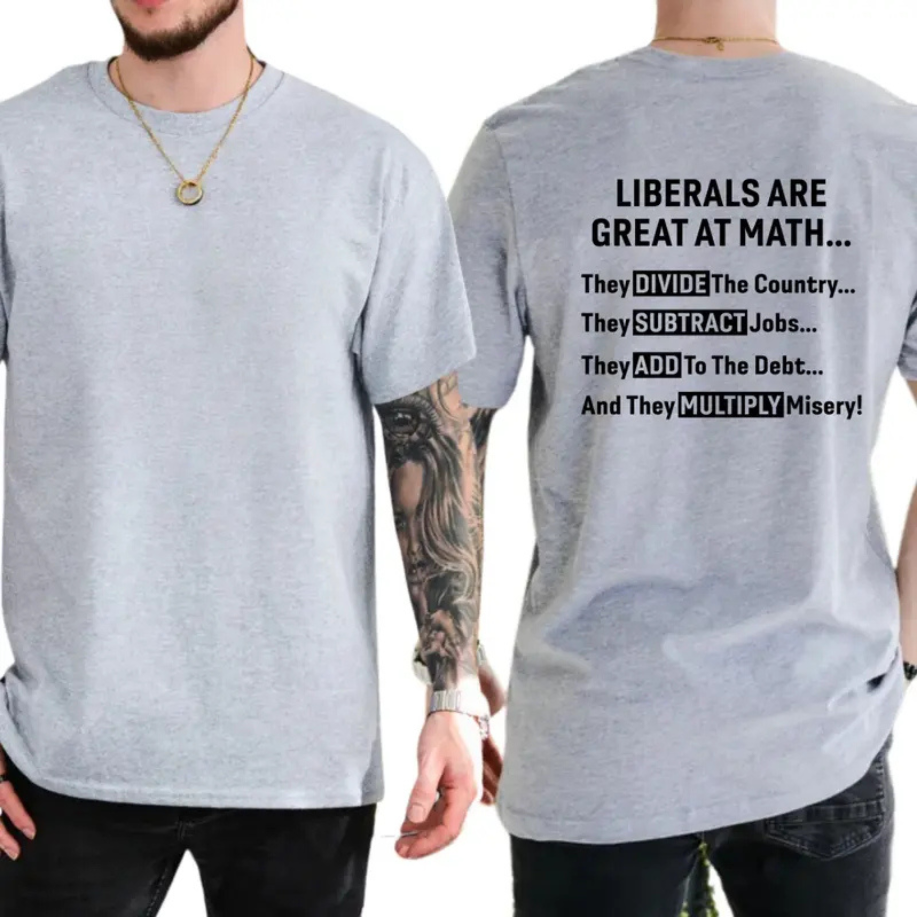 "Liberals Are Great At Math" Funny Shirt