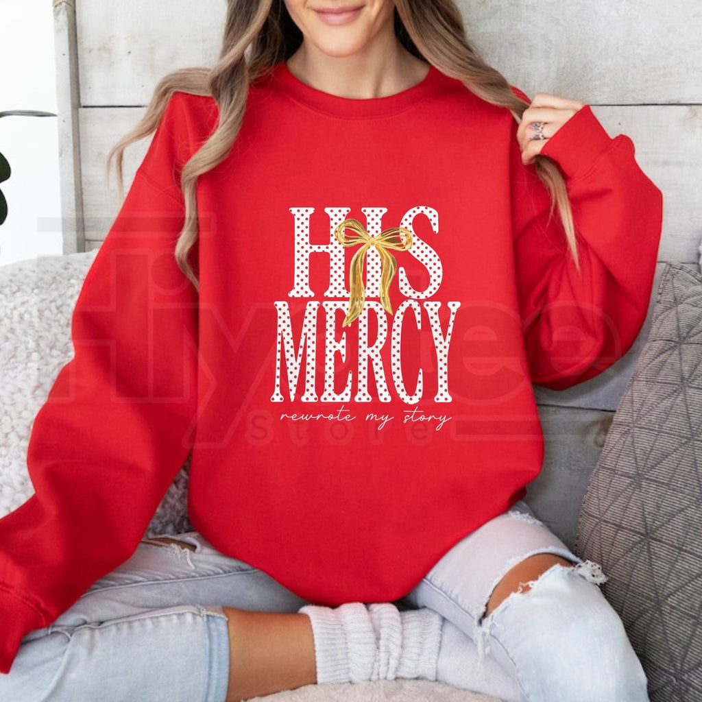 Saturday His Mercy Coyote Sweatshirt, Vintage Western Christian Faith Graphic Pullover
