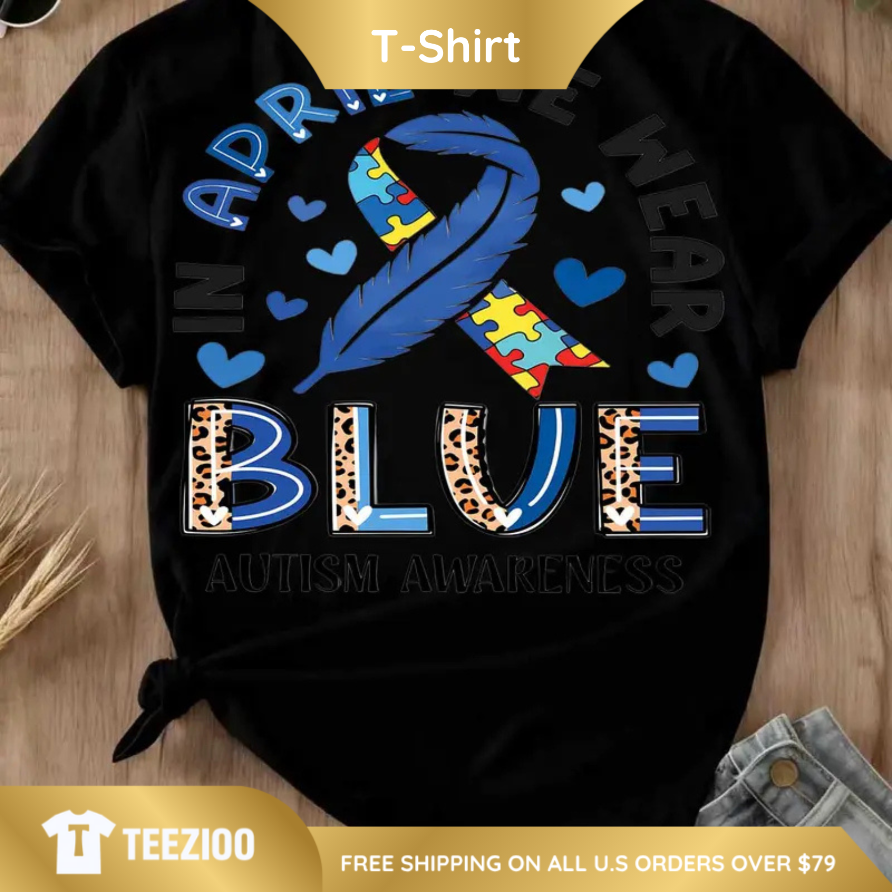 "Wear Blue" Autism Awareness Graphic Shirt