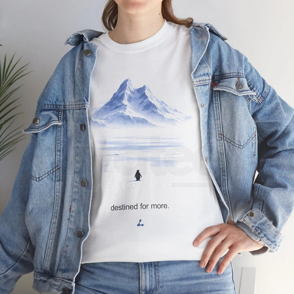 "But Why?" Penguin Mountain Meme – Destined For More Graphic Tee