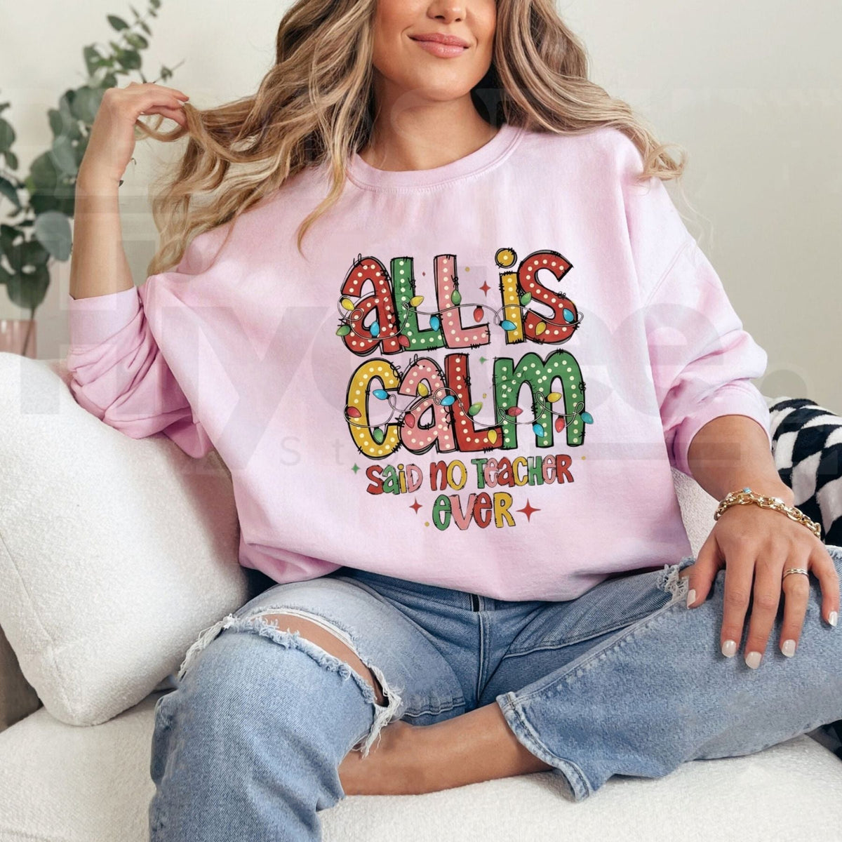 Retro Teacher Christmas Sweatshirt, Funny Sarcastic Holiday Educator Graphic Pullover
