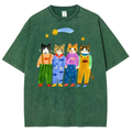 Dungaree Cat Retro Graphic Tee – Whimsical 90s Vintage Pet Shirt