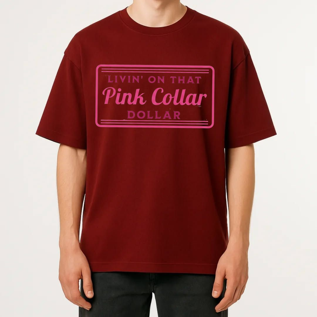 Vintage Marquee Pink Collar Dollar T-Shirt