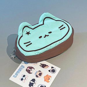 Mint Chocolate Cat Pencil Case