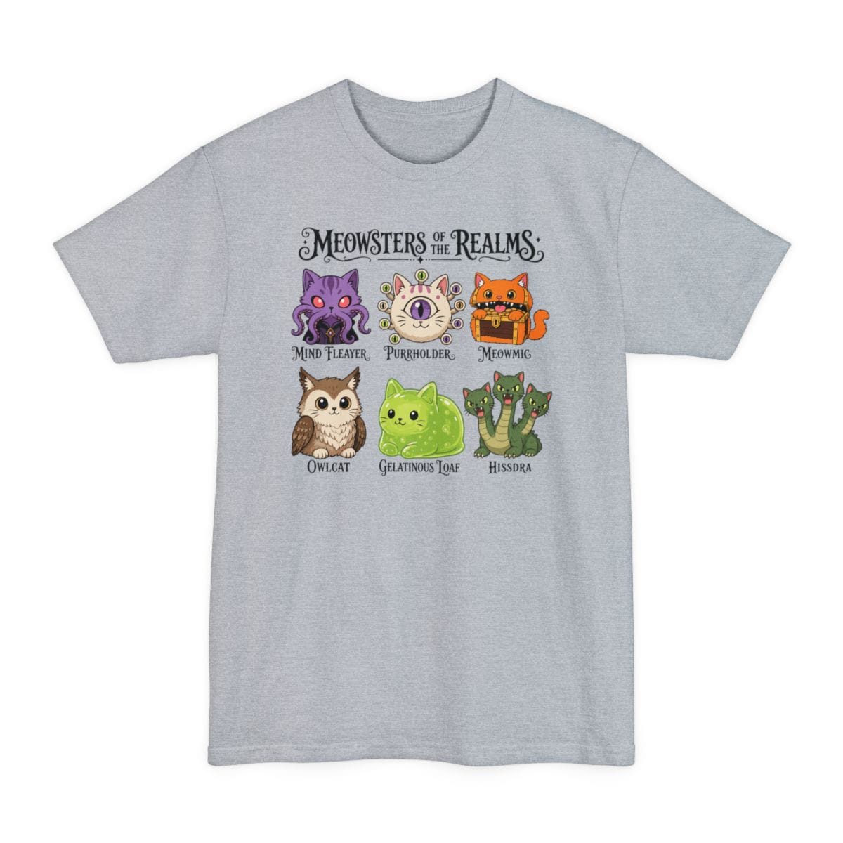 Meowsters of the Realms Tall T-Shirt