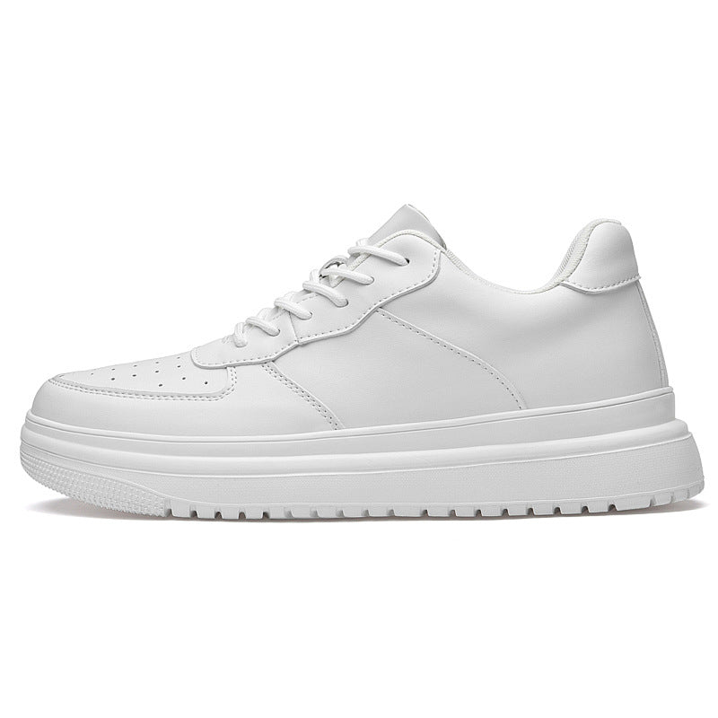 Mens Casual Korean-style Low-top White Sneakers