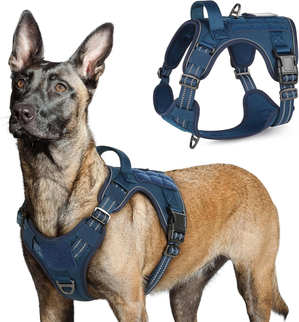 No-Pull Tactical Dog Harness MOLLE Vest for Medium & Large Dogs