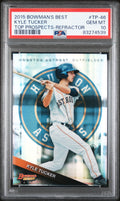 Graded 2015 Topps Bowmans Best Kyle Tucker #TP46 Top Prospects Refractor Rookie RC Baseball Card PSA 10 Gem Mint