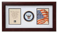 Flag Connections US Navy Medallion Double Picture Frame - Two 4 x 6 Photo Openings