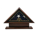 5'x9' Flag Display Case for American Veteran Burial Flag - Solid Wood, Cherry Finish with Name Plate Space, Army.
