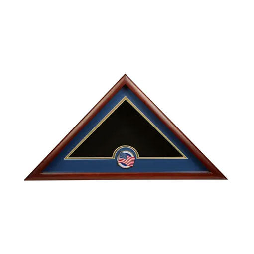 US Flag Display Case with US Flag Medallion, 5' x 9'6" US Interment Flag