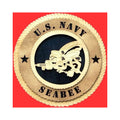 SeaBee Wall Tribute, Seabee Wood Wall Tribute, Seabee emblem - 12".