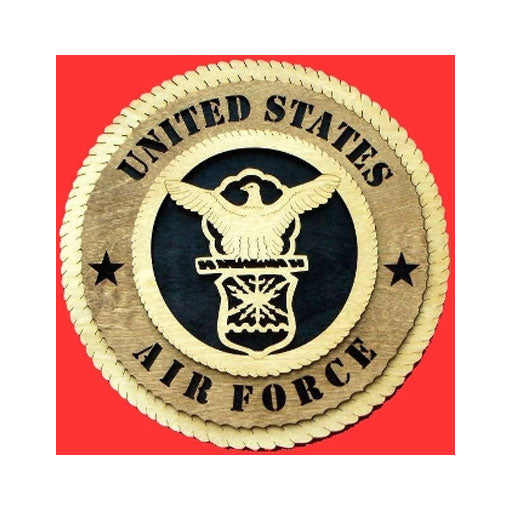 Air Force Wall Tribute Hand Made of wood 3D - 9 Inch.