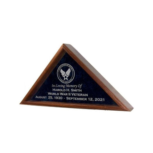 US Air Force Flag Display Case - Fit 5' x 9.5' Casket Flag.