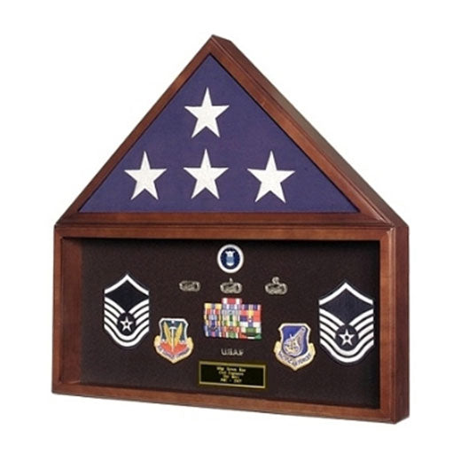 Large Flag and Memorabilia Display Cases - Fit 3' x 5' flag or Fit 5' x 8' flag or Fit 5' x 9.5' Casket Flag.