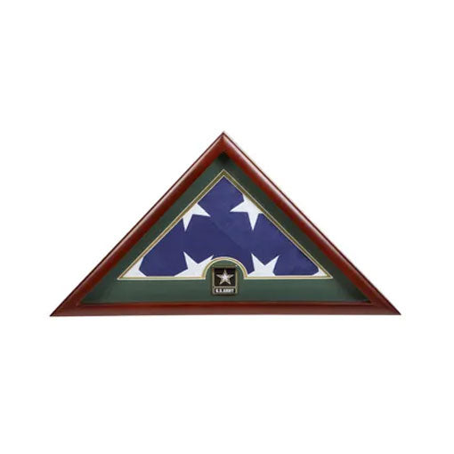 Medallion Flag Display Case, Memorial Flag Display case - Army Green.
