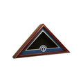 US Flag Display Case with Air Force Medallion - mahogany