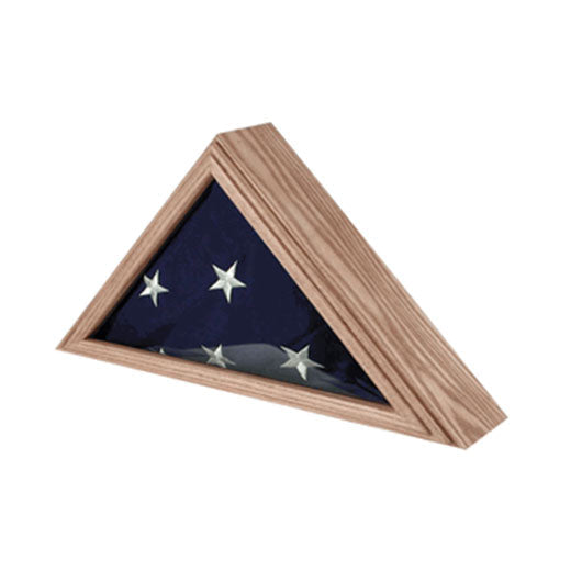 Air force flag case for 3ft x 5ft or 5ft x 9.5ft Flag Oak - Fit 3' x 5' flag or Fit 5' x 9.5' Casket flag.
