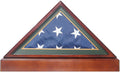 Burial/Funeral Military Shadow Box with Pedestal Stand (with Army Green Mat).