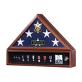 Presidential Flag Case and Medal Display Case - Material Walnut.