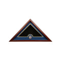 US Flag Display Case with Coast Guard Medallion - mahogany