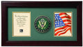 Flag Connections US American Flag Medallion Double Picture Frame - Two 4 x 6 Photo Openings
