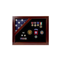 American Corner flag and medal display case, Fit 3 x 5 Flag