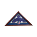 Medallion Flag Display Case, Memorial Flag Display case with US Flag.