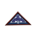 Medallion Flag Display Case, Memorial Flag Display case with Air Force Wings - Medallion.