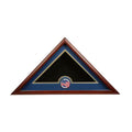US Flag Display Case with US Flag Medallion, Mahogany Wood