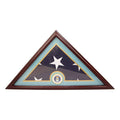 Flags Connections - AIR Force Flag Display Case Box, 5x9 Burial - Funeral - Veteran Flag Elegant Display Case with Flat Base, Solid Wood, Cherry Finish.