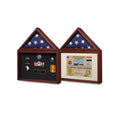Flag display case - Flag shadow box, flag and medals Case - Fit 3' x 5' Flag.